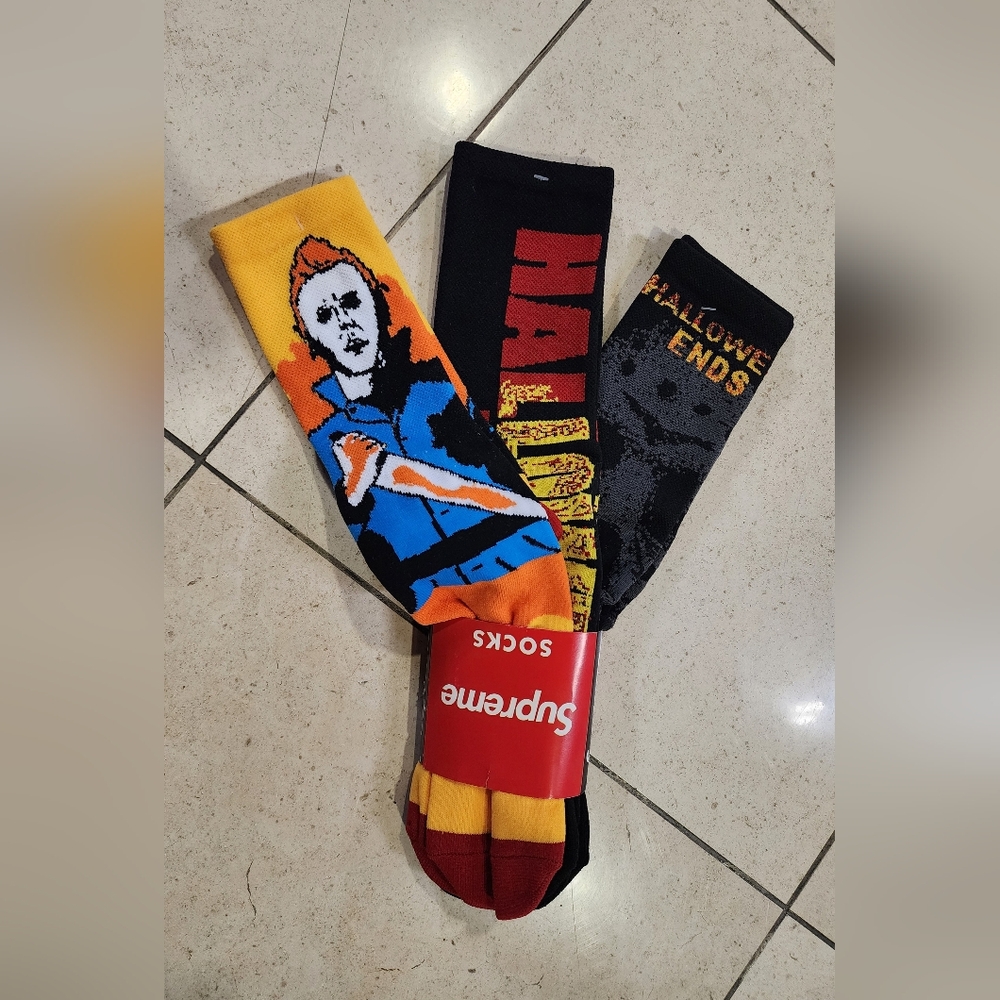 Halloween Michael Myers Horror Crew Socks Lot of 3 Pairs Adult One Size